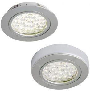 Glacier recess and surface-mounted L E D fixtures.