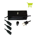 Full range rotary dimmer with three t shape female connectors