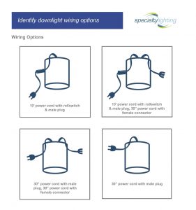 What are the recessed downlight wiring options?