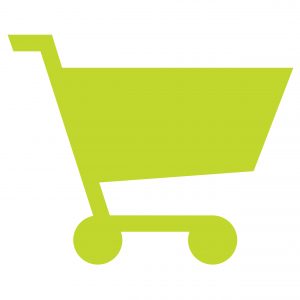 green shopping cart buy online symbol