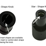 knob shapes star and d