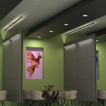 acoustic panels with light in restaurant application