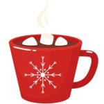 red cup with hot cocoa and marshmellows