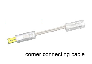 corner connecting cable white