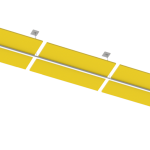 yellow transition acoustic light fixture