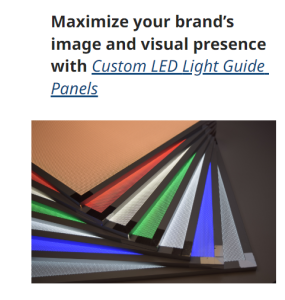 Custom LED Light Guide Panels
