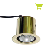 polished brass downlight screw hole mount