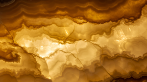 backlit stone glowing yellow. 